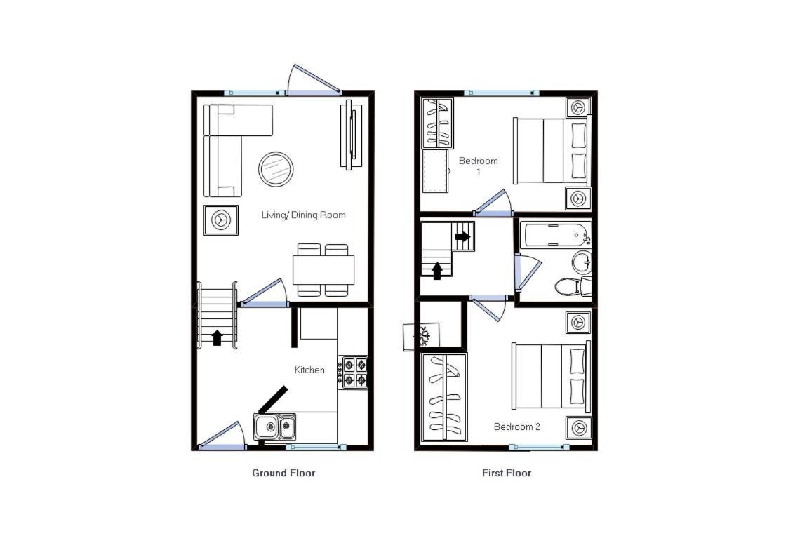 Modern 2 Bed House Sleeps 6 Southam Town Centre - Inspire Homes Ltd 외부 사진